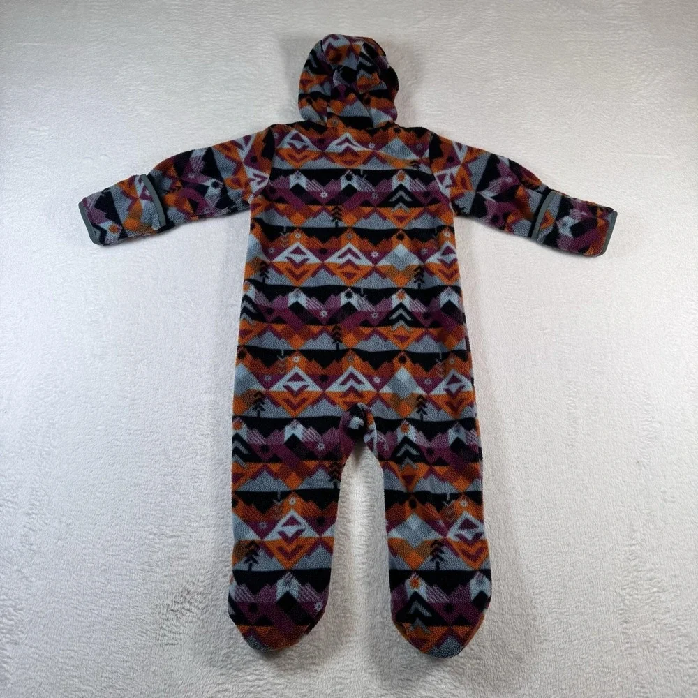 Columbia Snowsuit Girls 18-24 Months Multicolor Fleece Hooded Footed Bunting